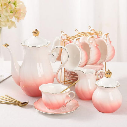 DUJUST 22 pcs Porcelain Tea Set by DUJUST