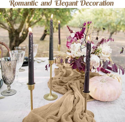 6 Pieces Nude 10FT Cheesecloth Table Runner Boho Gauze Fabric Table Runner - Image 7