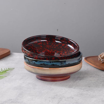 Ceramic Fruit Bowl for Kitchen Counter, Decorative Pedestal Bowl for Table - Image 3