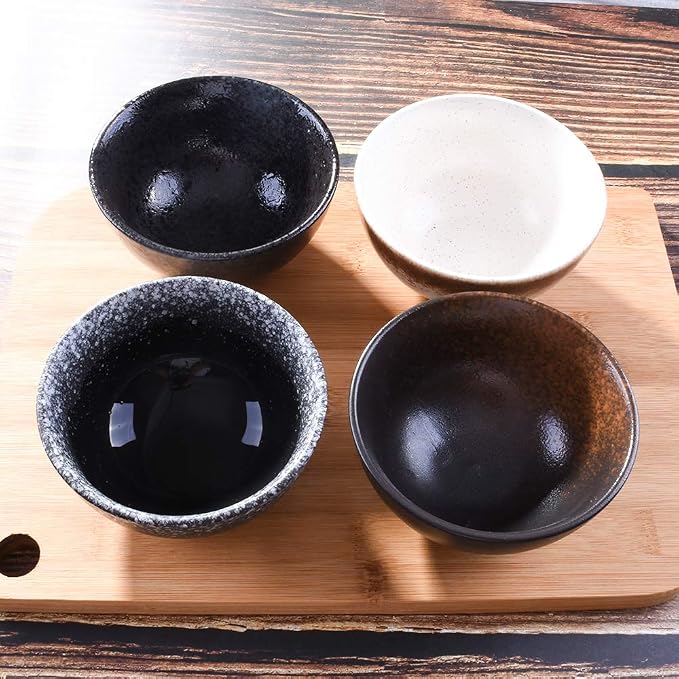 Japanese Style Rice Bowl Set of 4, Creative Ceramic Small Bowls, Reactive Kiln - Image 4