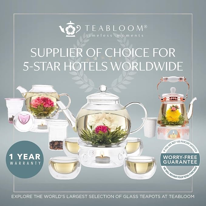 Teabloom Stovetop & Microwave Safe Glass Teapot - Image 8