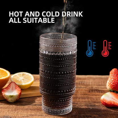 Drinking Glasses with Bamboo Lids and Glass Straw 4pcs Set, 16oz Glass Tumbler - Image 8