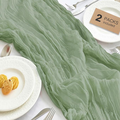 IVAPUPU Sage Green Table Runner 120 Inches by IVAPUPU