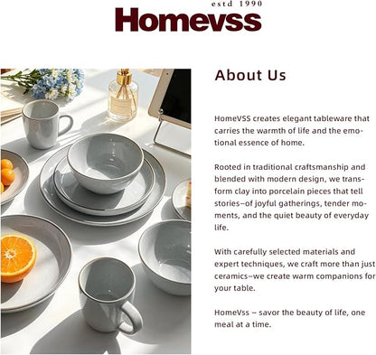 Stoneware Euro-Nordic 20pc Dinnerware Set, Shiny White - Image 8