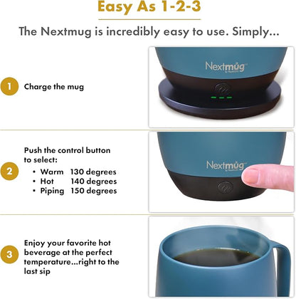 Nextmug - Temperature-Controlled, Self-Heating Coffee Mug | – No App, - Image 4
