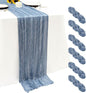 6Pack Dusty Blue Cheesecloth Table Runners 17x108inch Sheer Table Runner | by Seveups