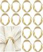 Gold Napkin Rings -12 PCS, Matte Metal Napkin Rings by Unknown