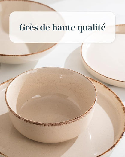 24 Piece Stoneware Dinnerware Set - Image 6