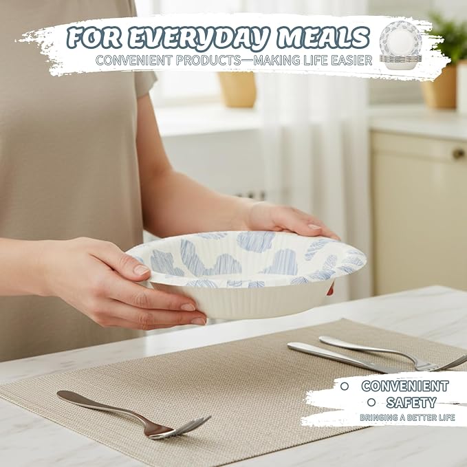 30 Pack Paper Bowls, 16 Oz Disposable Soup Bowl, Heavy Duty Printed Disposable - Image 7