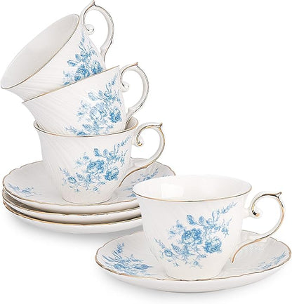 Agyiuns tea cups and saucers ceramic coffee mug 6oz by Agyiuns