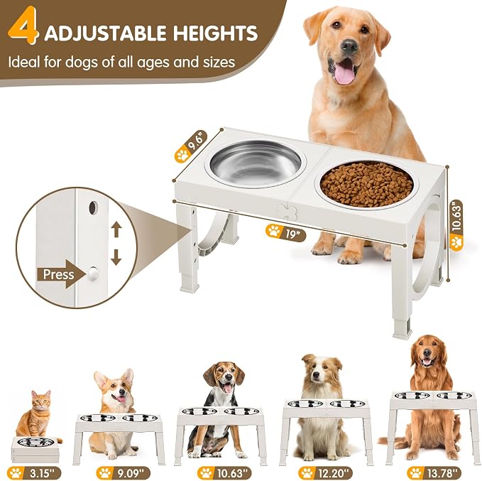 XIAZ Elevated Dog Bowls Large Breed Raised Dogs Bowl Stand Large/Medium Sized - Image 2
