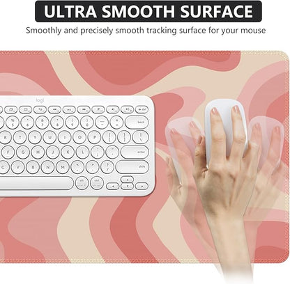 iCasso XXL Large Mouse Pad, Rubber Base Mousepad with Stitched Edges, Big Computer Mouse Mat for Office, Home, Fluid