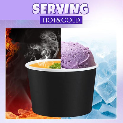 Jingmore Paper Ice Cream Cups 9oz Colored Disposable Dessert Bowls - Image 5