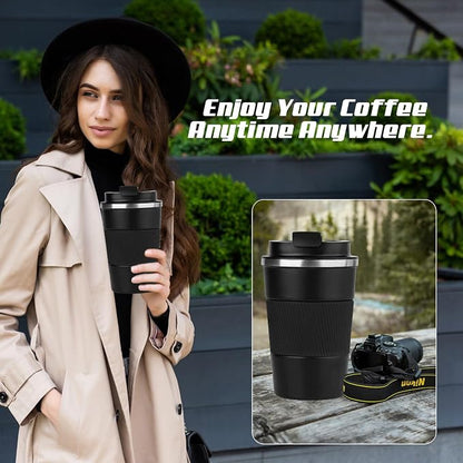 Vacuum Insulated Stainless Steel Travel Coffee Mug, Leak Proof Cup - Image 6