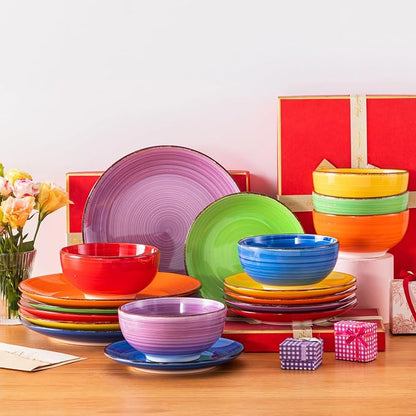 vancasso Bonita Dinnerware Set Multicolor Stoneware 18 Pieces Service - Image 8
