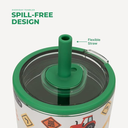 HydroJug Everyday Tumbler 14 oz Ceramic-Lined Straw Cup, Under Construction | - Image 4