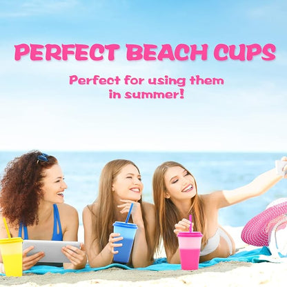 FIEKEICC Color Changing Cups 10Pcs 12oz Plastic Tumblers - Image 7