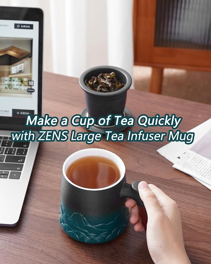 ZENS Tea Mug with Infuser and Lid - Image 7