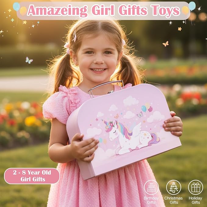 Tea Party Set for Little Girls, Toddler Girl Toys Kids Kitchen Pretend Playset - Image 7