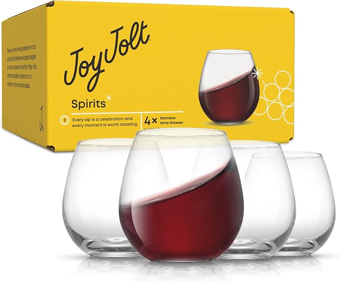 JoyJolt Spirits Stemless Wine Glasses - Image 9