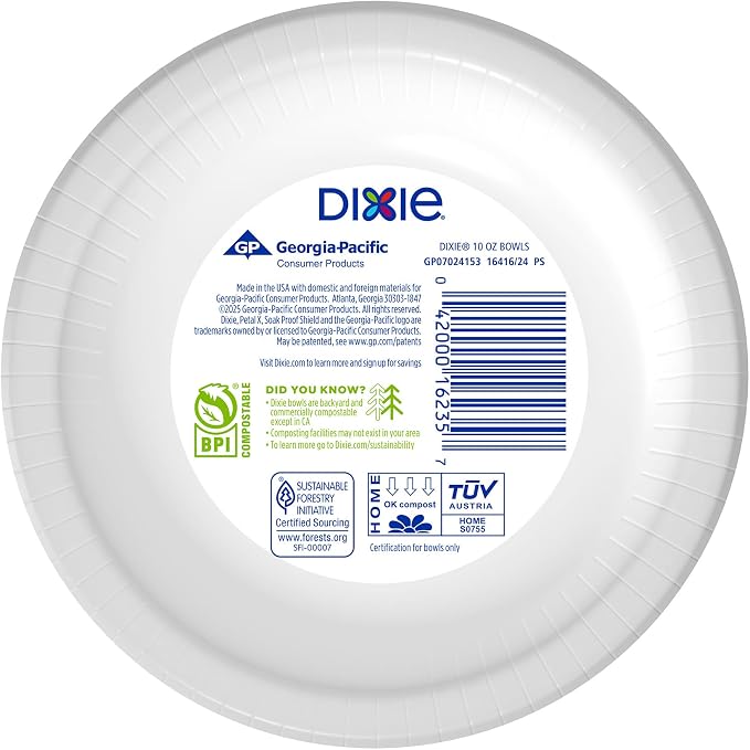 Dixie Disposable Paper Bowls 10oz, 35 CT | Microwave Safe and Cut-Resistant - Image 7