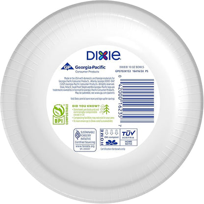 Dixie Disposable Paper Bowls 10oz, 35 CT | Microwave Safe and Cut-Resistant - Image 7