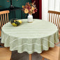 Zobesta 60 Inch Round Table Cloth Green, Linen Round Tablecloth Heavy Weight Washable Farmhouse Soft Boho Tablecloth for Party, Holiday, Picnic, Dining, Outdoor,Fall