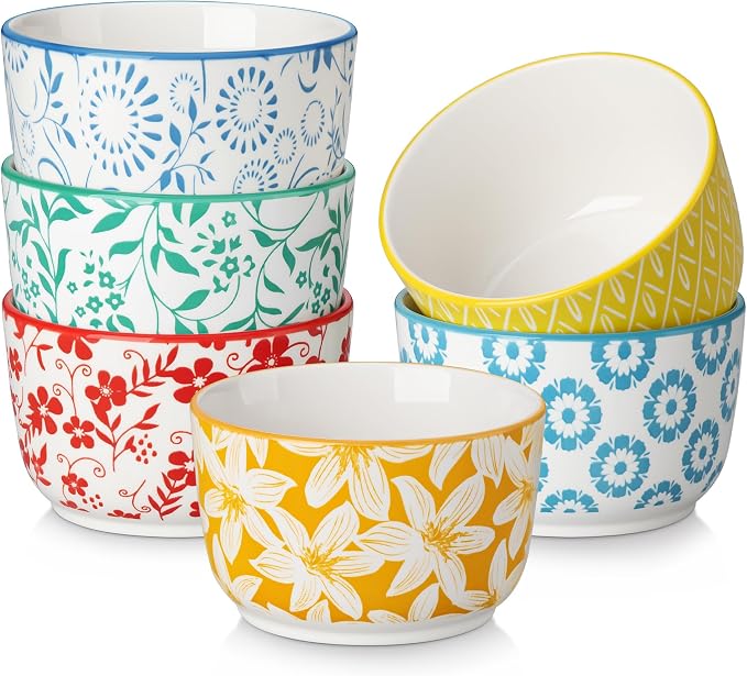 vancasso Selene 8 Oz Porcelain Ramekins Set of 6 by vancasso