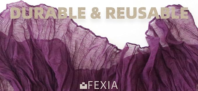 Purple Cheesecloth Table Runner Wedding Bridal Shower Home Boho Decor | 35x120 - Image 3