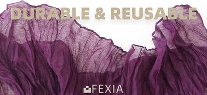 Purple Cheesecloth Table Runner Wedding Bridal Shower Home Boho Decor | 35x120 - Image 3