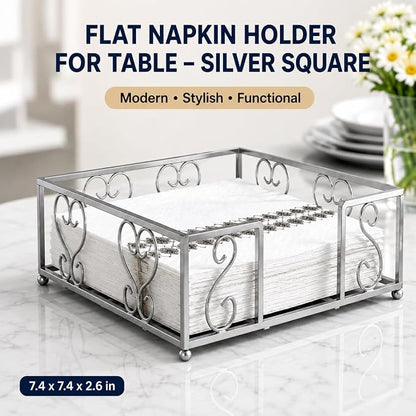 Flat Napkin Holder for Table, Dinner Napkins & Everyday Use - Image 2