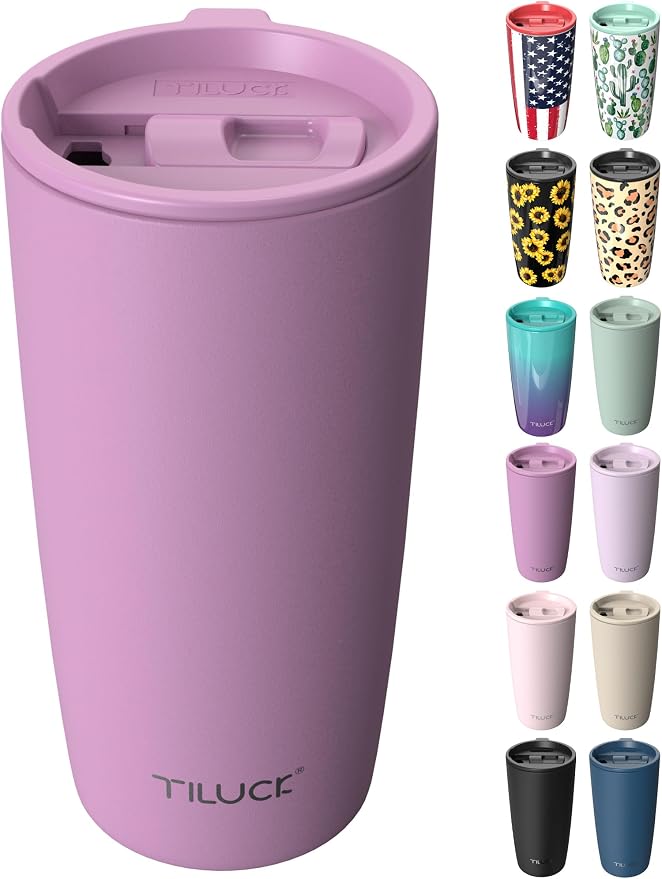 TILUCK 20 oz Insulated Coffee Tumbler by TILUCKBringsGoodLuck