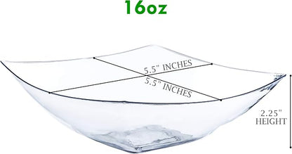 PLASTICPRO Disposable Square Serving Bowls, Party Snack or Salad Bowl, Plastic - Image 8