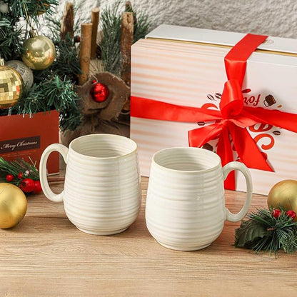 HASENSE Coffee Mugs Set of 2, 20 oz Ceramic Coffee Cups - Image 3