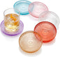 VIBRATITE 4 Inch Glass Coasters Set of 6, Crystal-Like Appearance by VIBRATITE