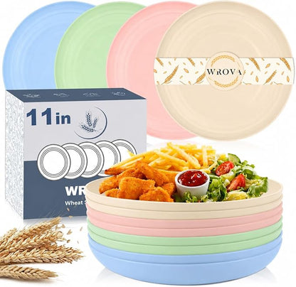 11 Inch Dinner Plates Set of 8 by WROVA