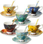 BTaT- Tea Cups and Saucers, 8 oz, Fine Porcelain Teacup Set by BrewToATea