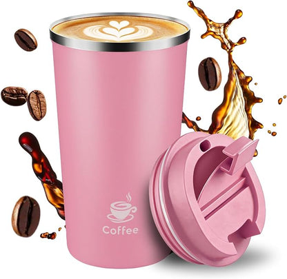17oz Travel Coffee Mug, Leakproof Vacuum Coffee Cup Insulated Tumbler | 304 by Unknown