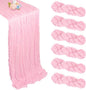 6 Pack Pink Cheesecloth Table Runner 35 x 120 Inch | Boho Gauze Cheese Cloth by Pepmily