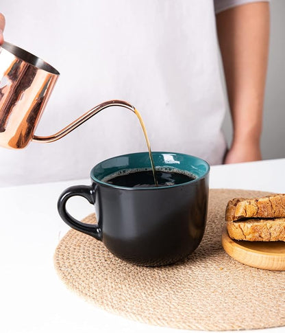 AmorArc 24 oz Soup Mugs with Handles, Jumbo Ceramic Bowls Mugs Set with handles - Image 3