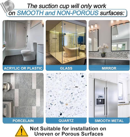 Suction Cup Hooks for Shower, No Drill Towel Hooks for Bathrooms | Shower Hooks - Image 6