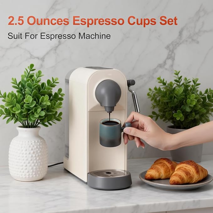 2.5oz Ceramic Espresso Cups, Demitasse Cups - Image 4