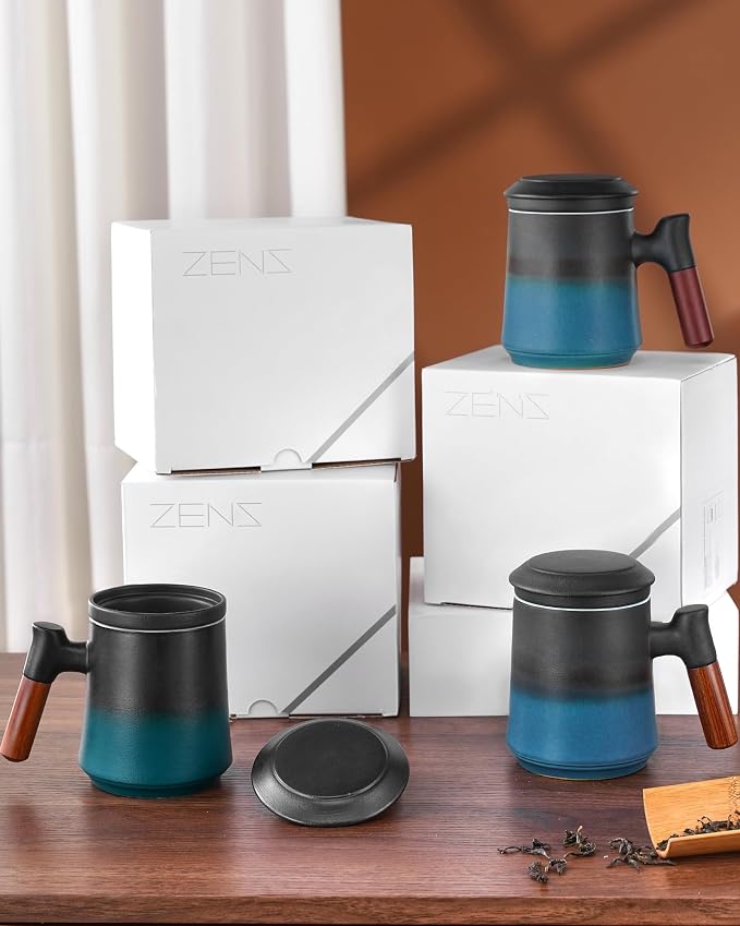 ZENS Tea Cup with Infuser and Lid - Image 9