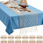 SATINIOR 12 Pcs 12 x 72'' Fishing Net Table Runner Party Decoration, Natural | by SATINIOR