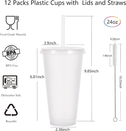 24 oz Reusable Plastic Cups, Custom Cups - Image 2