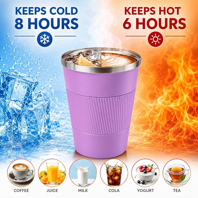 Coffee Mug with Leak Proof Lid, Travel Mug Stainless Steel Tumbler, Double Wall - Image 3