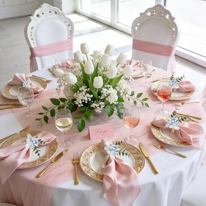 Handmade Floral Napkin Rings, Hydrangea & Eucalyptus Leaf Spring Decoration - Image 8