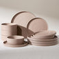 Stoneware Dinnerware Sets for 4, Plates and Bowls, Chip & Scratch Resistant by FamiwarePremium