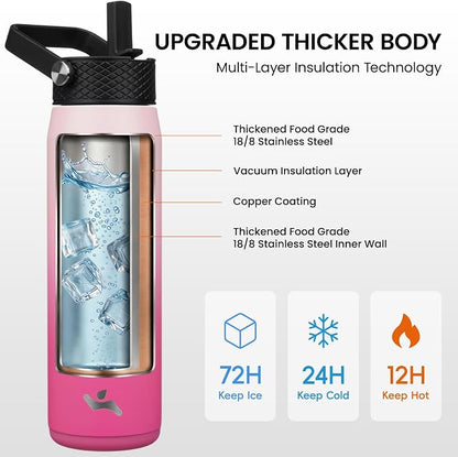 Konokyo 25 oz Insulated Stainless Steel Water Bottle - Image 2