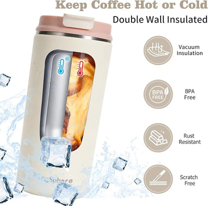 16oz Insulated Stainless Steel Coffee Cup - Image 3